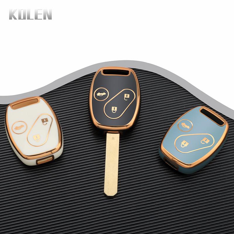 New Tpu Car Key Case Shell Cover For Honda Accord Civic Crv Cr-V Pilot Insight Ridgeline Protector Holder Fob Bag Accessories
