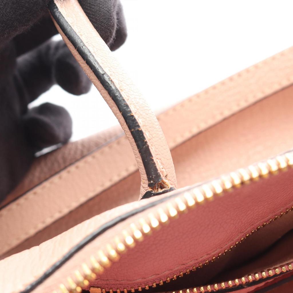 Used Miu Miu MADRAS 2WAY Handbag leather Pink Used Women