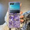 Husă de telefon cu model marmorat colorat pentru Motorola Razr 60 Ultra Razr 50 40 Ultra 60 50 40 Capac pliabil dur din PC transparent antișoc