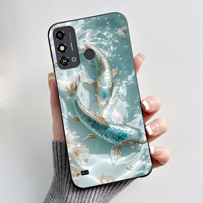 For ZTE Blade A53 Case For ZTE Blade A53 Pro Phone Back Cover Silicone Soft Black TPU Luxury Cute Love Rabbit Funny Bumper Shell