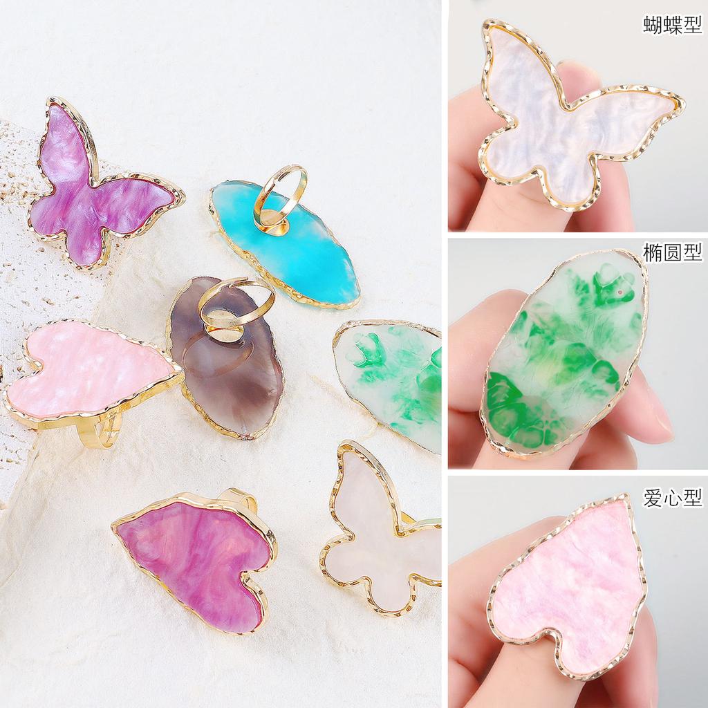 Japanese Nail Art Smudge Amber Ring Palette Resin Palette Nail Art Paint Glue Palette Display Board