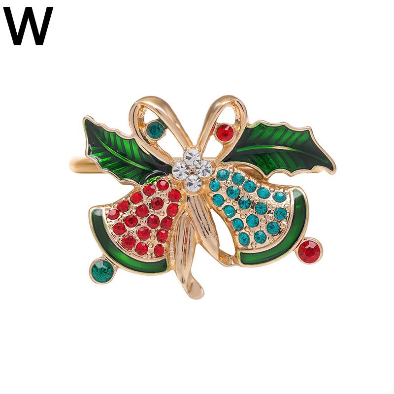 1PC Table Decor Christmas Napkin Holder Serviette Holder Napkin Ring Alloy Wedding Event Favor Hot