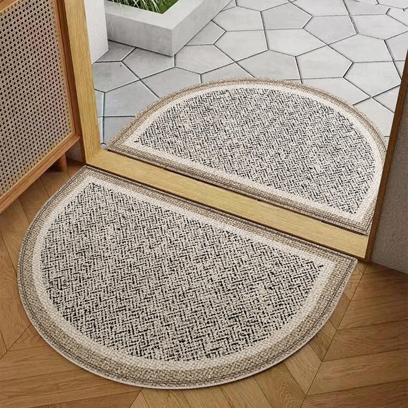 Semi-Circular Entry Floor Mat - High-End Indoor and Outdoor Entrance Foot Mat for Kitchen Carpet - Home Decoration