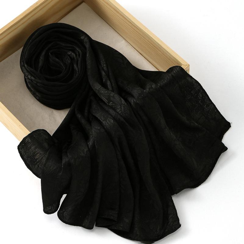 

Hot-selling new solid color simple sunflower decoration polyester long towel shawl popular plain color headscarf yarn 175CM