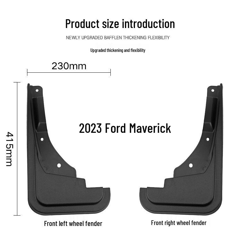 Ford Maverick Front and Rear Tire Mudguards