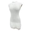 Summer European & American Knitted Dress: Sexy Sleeveless Tassel Short Skirt, Hollow-Out Patchwork, Slim-Fit Design