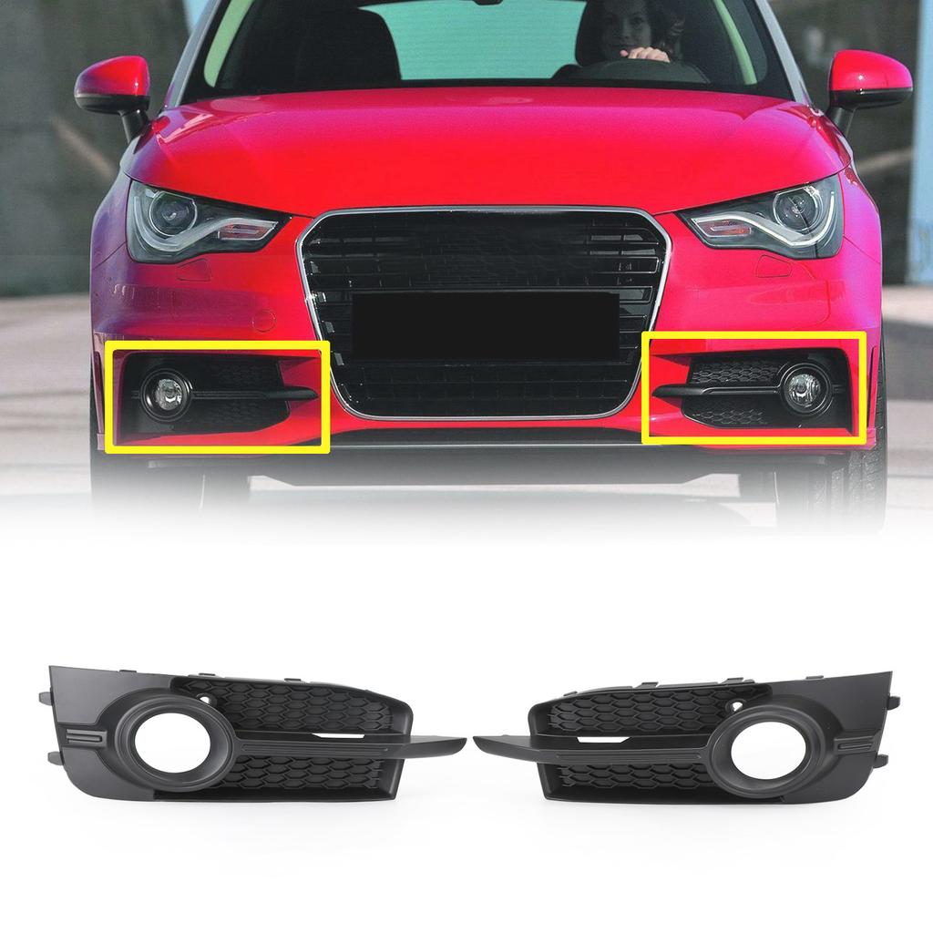 2PCS Front Bumper Fog Light Cover Grille Fit A1 8X S-Line 2011-2014