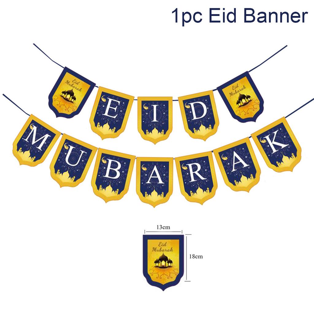 Eid Mubarak Ramadan Kareem Banner Pull The Flag Eid Ramadan Decor For Home 2025 Ramadan Muslim Islamic Party Decor Supplies
