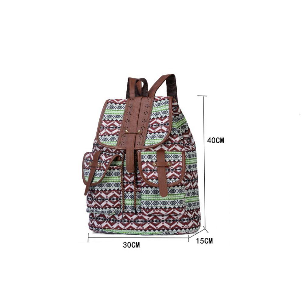 Fashion Ethnic Style Pattern School Bags Canvas Large Capacity Backpack Bags Travel Backpack Student