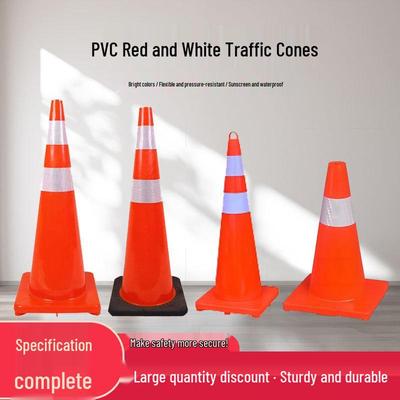 Reflective Red PVC Traffic Cone - Road Safety Warning Barrier