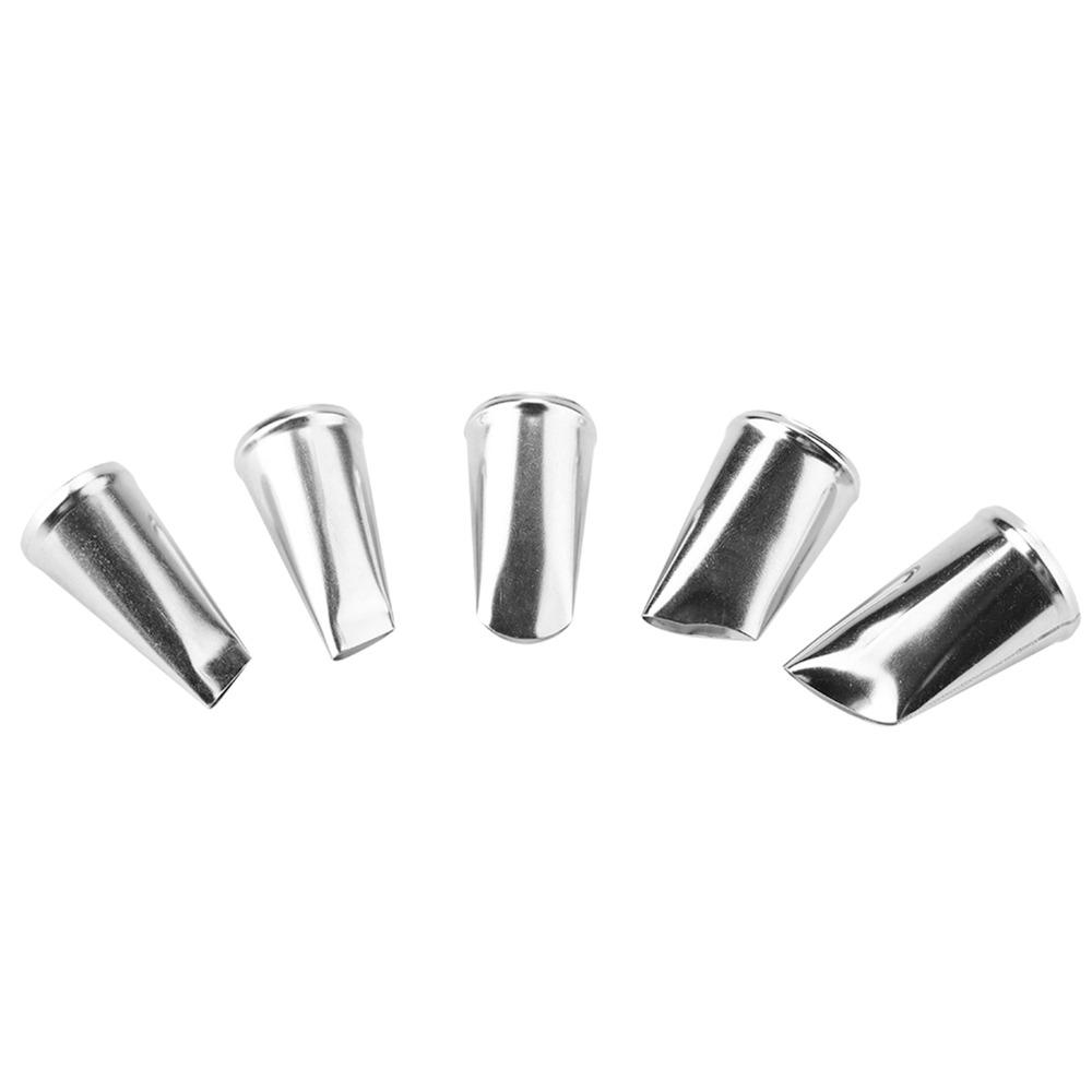 5pcs Polished Finish Piping Tips Set Conical Shape Rose Piping Tips Icing Nozzles  Cupcake Frosting