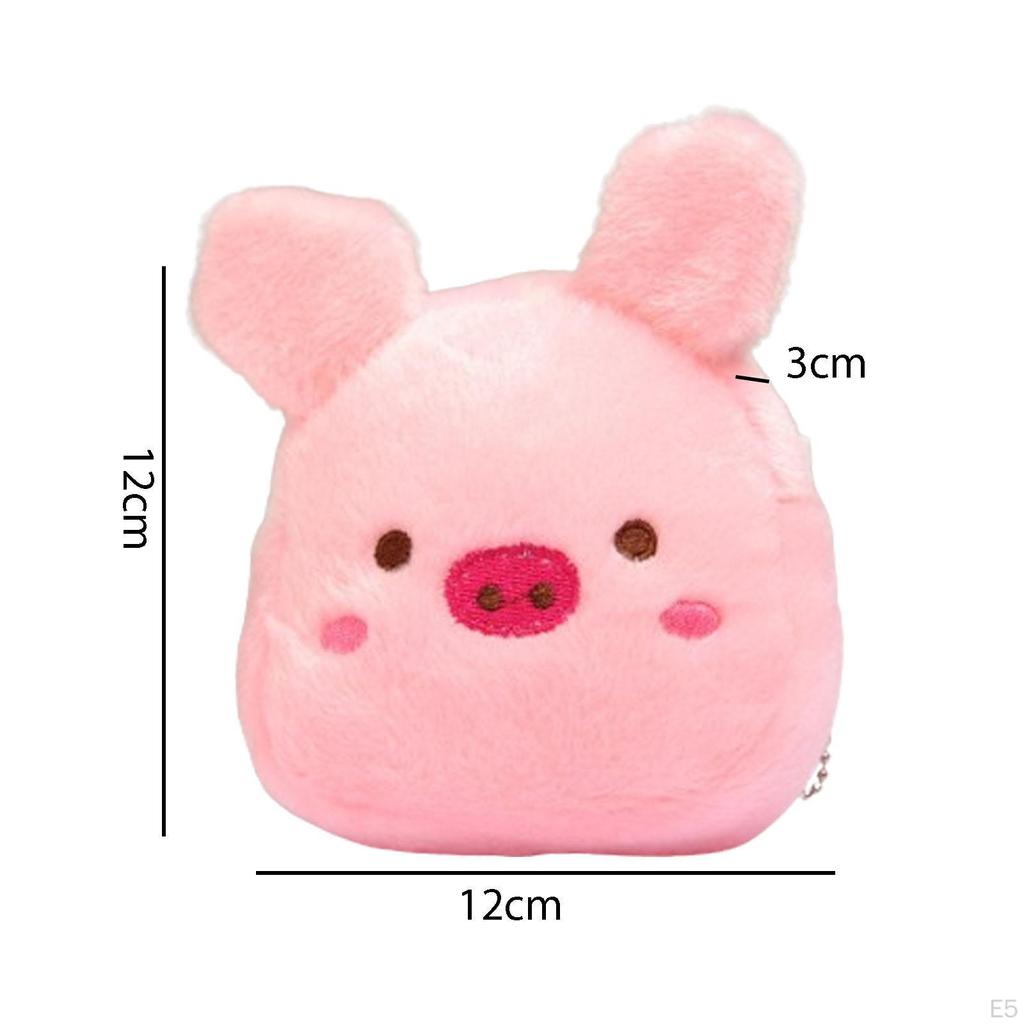 Roztomilá kreslená peněženka na klíče Mini Makeup Kosmetická taštička Zvířecí plyš do auta