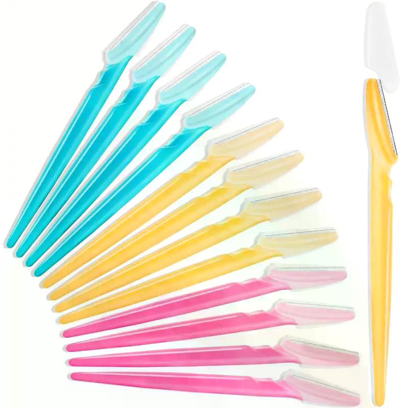 40 Stück Augenbrauenrasierer mit Behälter Gesicht Augenbrauen Trimmer im Etui Haarentfernung Rasierer Sichere Klingen Trimmwerkzeuge