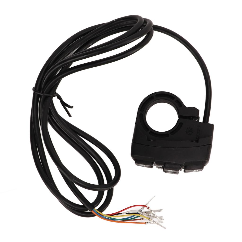 36V 48V Electric Bike Light Horn Switch IP54 Waterproof Control Switch for 22.2mm Handlebar