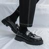 Fashion 38-46 Casual Men's Thick Soled Shoes Work Daily Leisure Party Work Outdoor Street Daily Nightclub Trendy Lacquer Leather