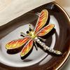 Colorful Rhinestone Enamel Dragonfly Brooch - Light Luxury Fashion Accessory, New Style Creative Design, Versatile and Trendy.