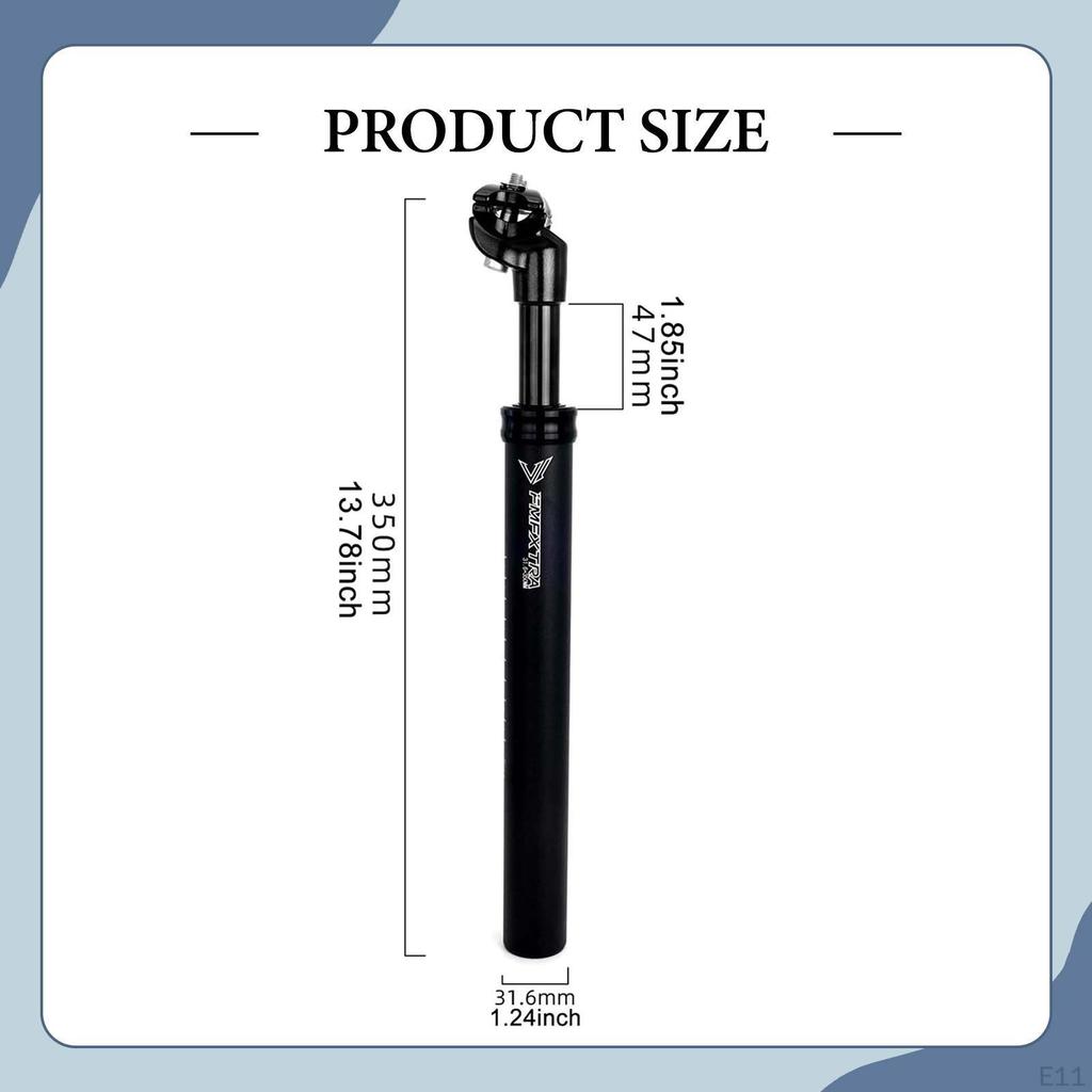 Bike Suspension Seat Post Adjustable 13.78inch Accessory Shock Absorber Damper Replacement for