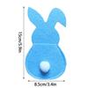 4Pcs Easter Bunny Felt Cutlery Holder Bag Happy Easter Decorations For Home Tableware Accessories Rabbit Cutlery Cover Bag