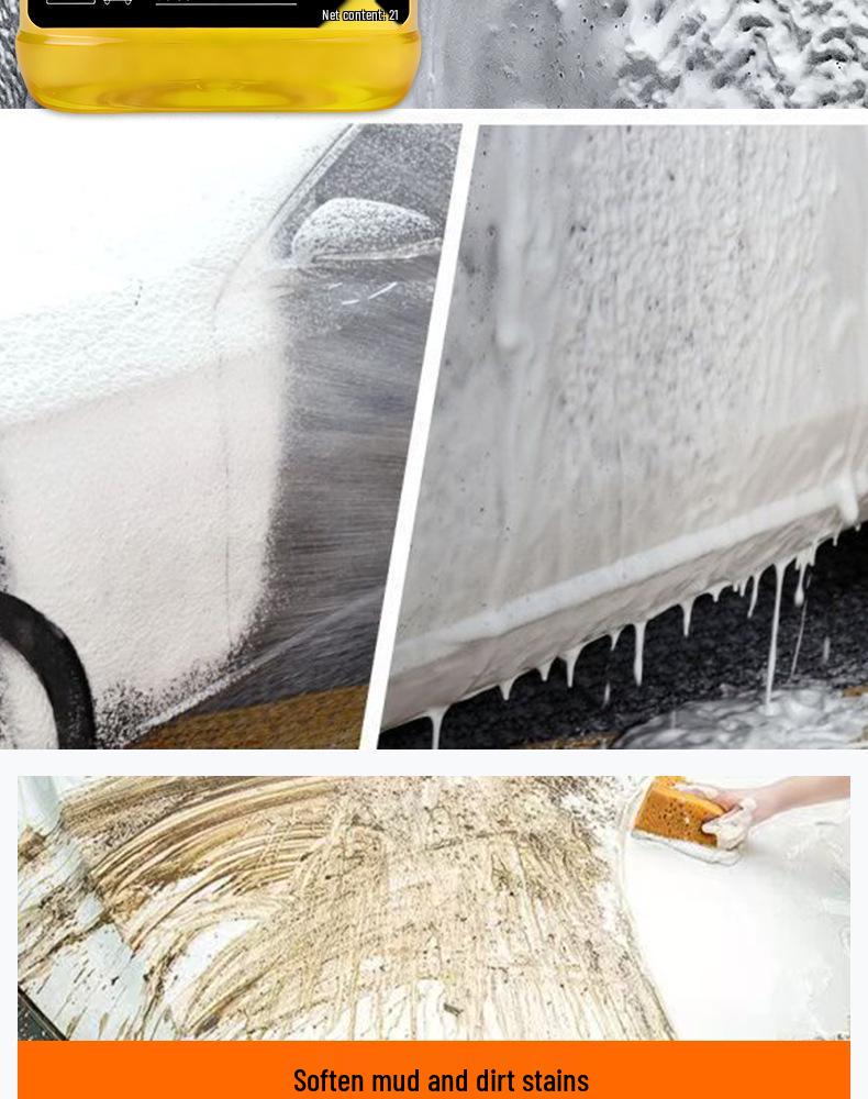 Gui Chi High-Foam Car Wash Concentrate, 2L - For Self-Service Machines, Removes Stains and Polishes.
