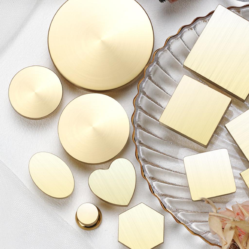 Craft Stamp Head with Wood Handle Set for Seal Card Envelope Unfinished Seal Stamp Round Square Flower Heart Stamp Head