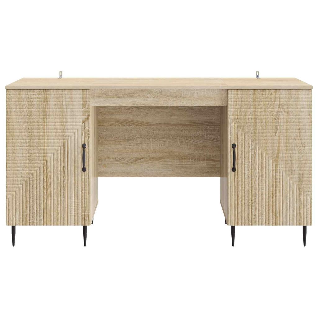 Desk in Sonoma Oak Finish 142.5 x 50 x 75 cm Particleboard