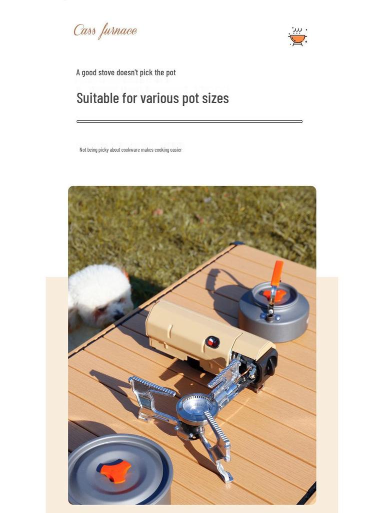 Portable Folding Camping Gas Stove - Outdoor & Household Use