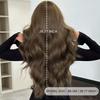 Middle East Mist Tea Light Brown Long Curly Wig for Women -Big Waves Full Bangs, Quick Beauty Daily Styling, High Quality Full Cap