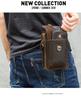 Men's Retro Crazy Horse Leather Crossbody Phone Waist Bag