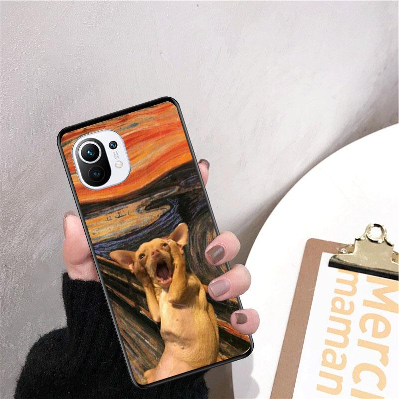 Scream Cat Dog Art Phone Case For Xiaomi Mi 11T 11 12T Pro 10T 10 10Pro 12 11 Lite 5G NE 12S 10pro Poco X3 Pro Poco F3