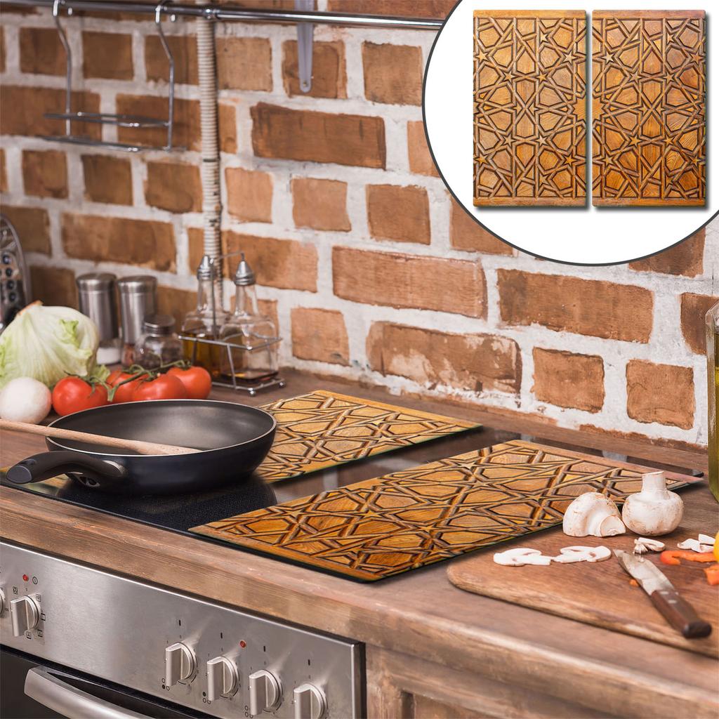 Glass Cutting Board 2X 30X52 Pattern