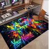 Fantasy Adventure Theme Soft Crystal Velvet Rug Custom Name & Text Print Non Slip Floor Rug for Bedroom Living Room