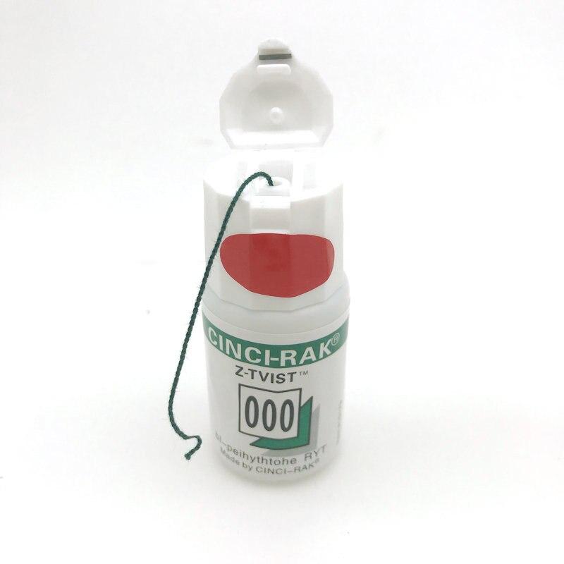 Fil dentaire jetable, cordon de rétraction gingivale, ligne de gomme en coton tricoté, matériel de dentiste, 1 bouteille, taille 0 00 000