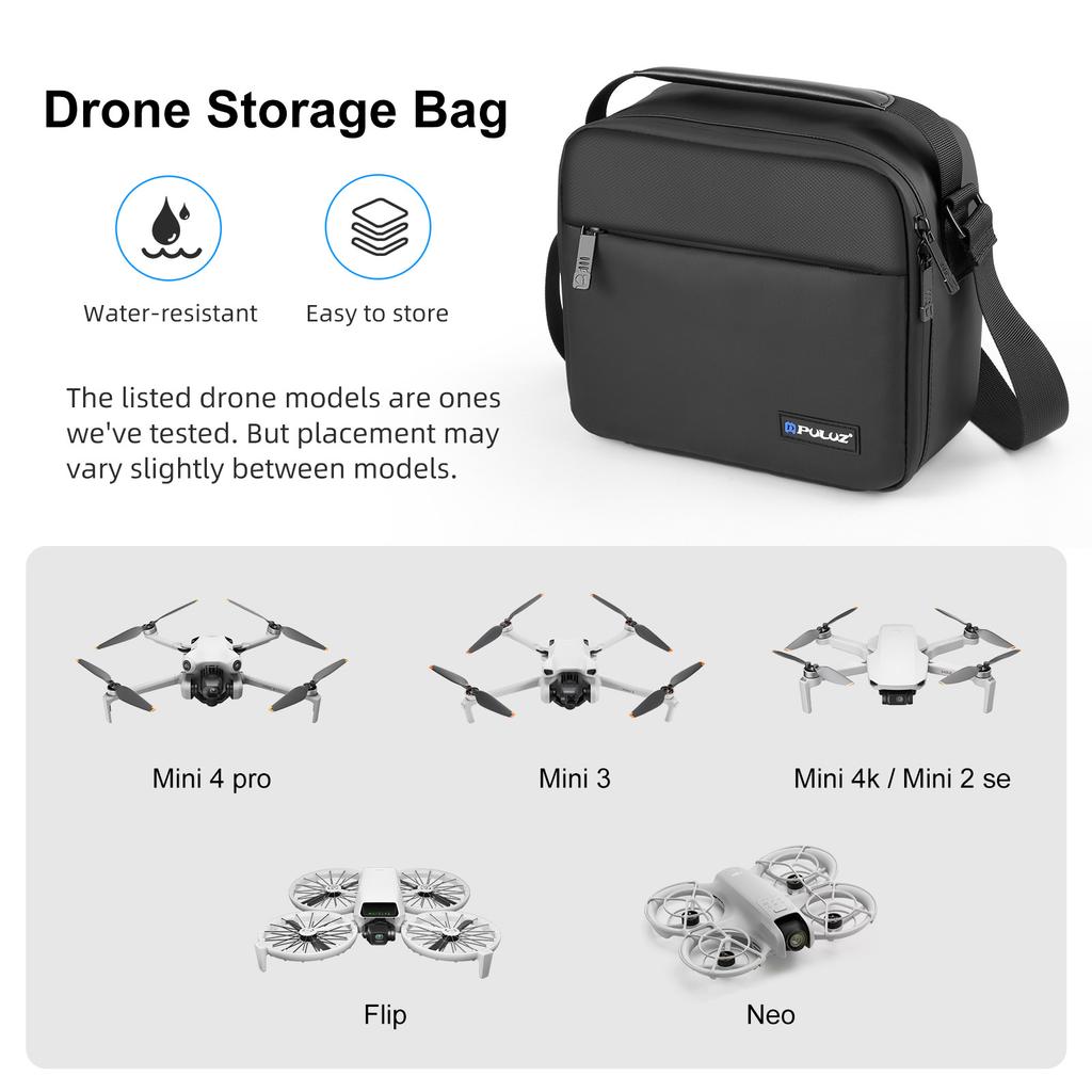 Camera Crossbody Shoulder Bag Waterproof For Drone And Camera Carrying Case With Padded Compartment