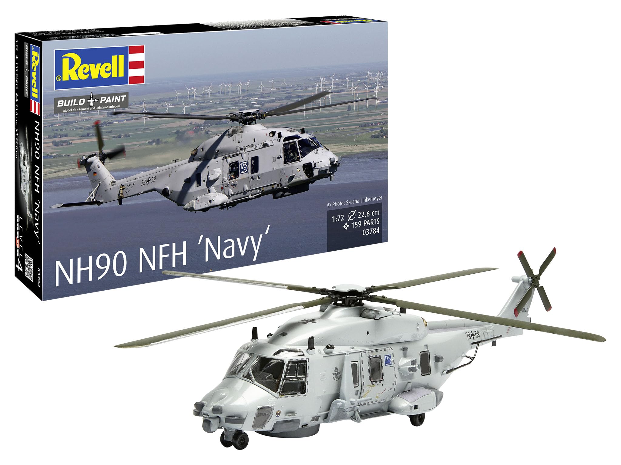 German Revell NH90 NFH Navy Plastic Model Kit 03784 1/72 (Helicopter)