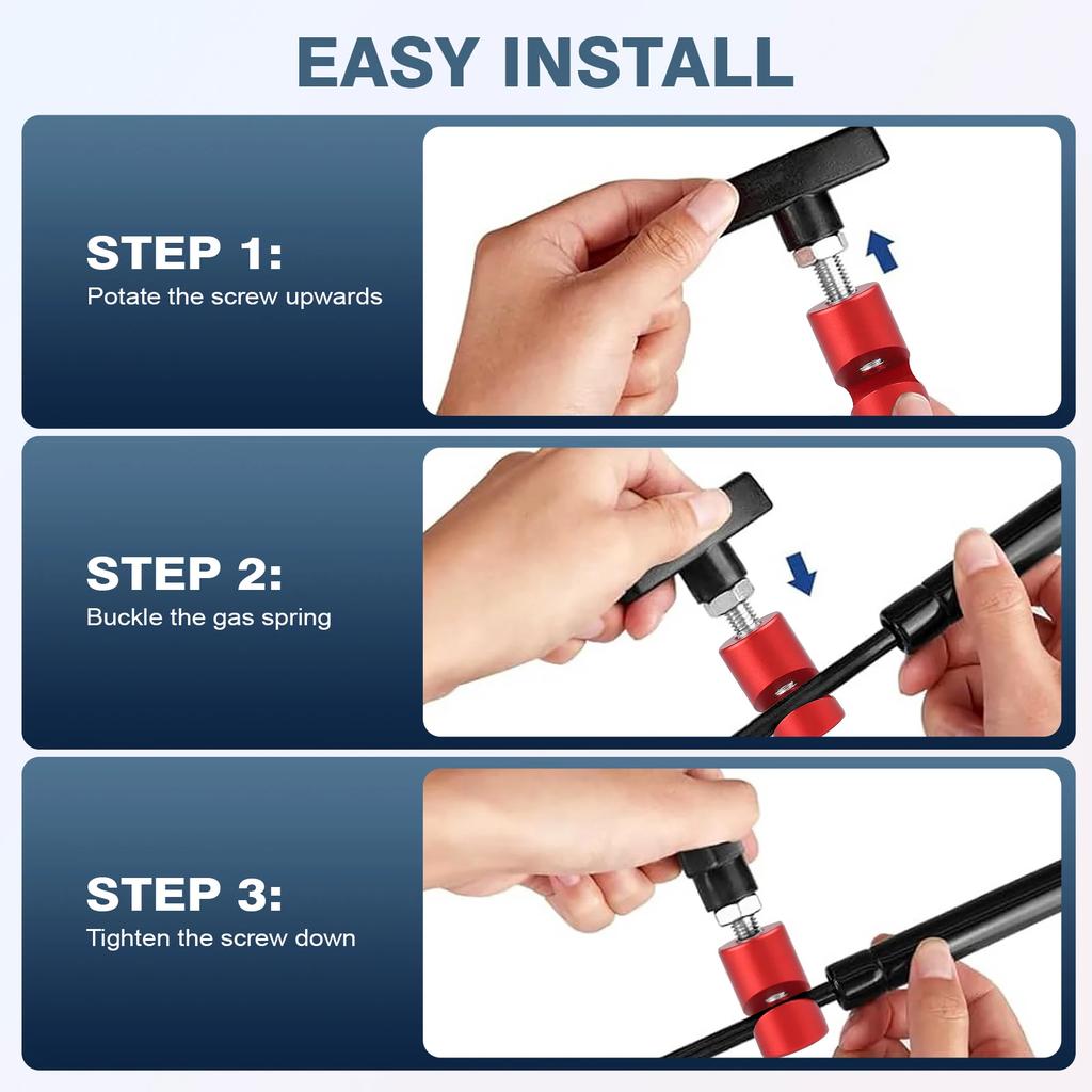 Air Pressure Anti-Slip Engine Cover Lifting Support Rod Fixing Clamp Lift Support Clamp Car Tool Aluminum Car Hood Holder Trunk