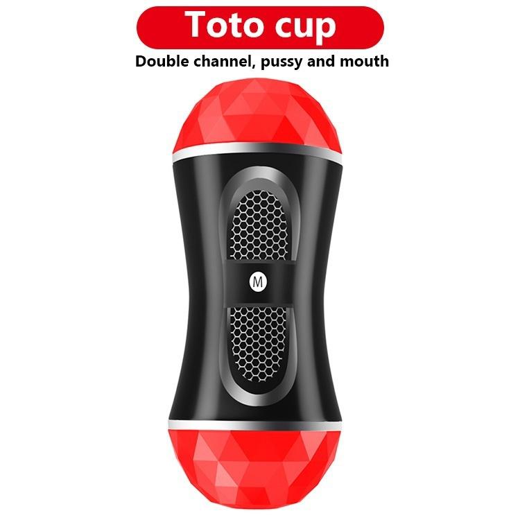 Male Masturbator Cup Vibrator Real Vagina for Men Deep Throat Pussy Mouth Double Adult Endurance Exercise Sex Toys for Man