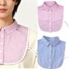 Colletto Falso Moda Con Strisce Bianche Collare Rimovibile Mezza Camicia Blusa Accessorio Professionale per Ufficio