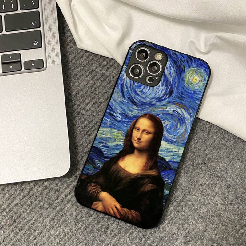 Mona Lisa David Statue Abstract Art Phone Case for iPhone 11 12 13 mini pro XS MAX 8 7 6 6S Plus X 5S SE 2020 XR cover