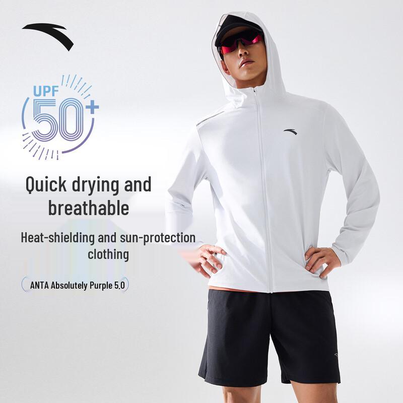 

ANTA Men s Juejuezi 5 Quick-Drying Sun Protection Hooded Jacket 2XL
