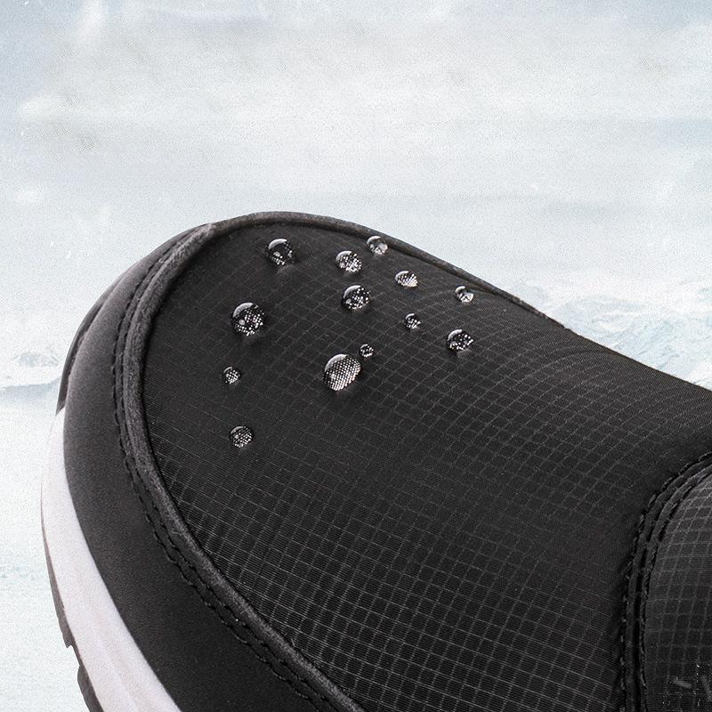 Women's Winter Fur One Thickened Padded Waterproof Comfortable Warm Anti Cold Lightweight Hiking Waterproof Anti-skid High Top Mid-calf Snow Boots