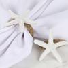 6 Pcs Napkin Rings Starfish Shape Reusable Ocean Theme Weddings Dinners Banquets Nautical Party Decoration Napkin Holders
