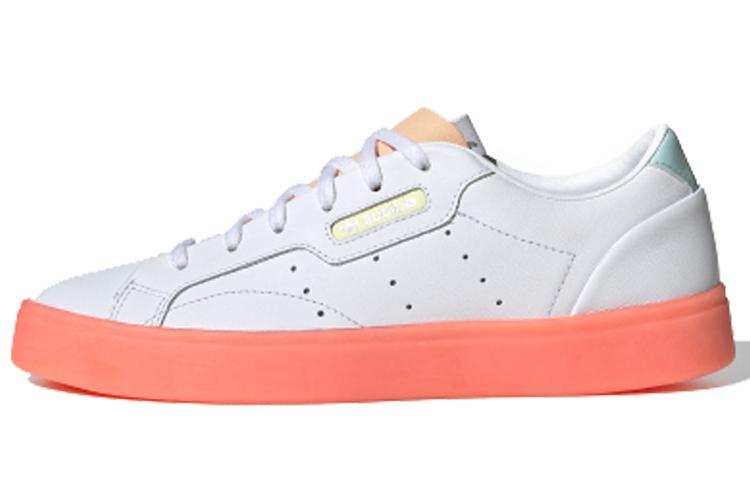 Adidas Sleek  White Glow Orange  Women s FW5463 38
