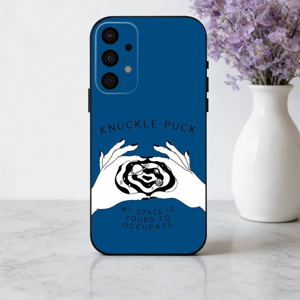 

Pop-rock K-Knuckle P-Puck Band Phone Case For Samsung Galaxy A73,A72,A71,A70,A53,A52,A51,Soft Silicone Black Cover Samsung a22 5g