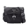 Used TESSUTO CALF Shoulder Bag BT0501 Nylon Leather Black Used Women