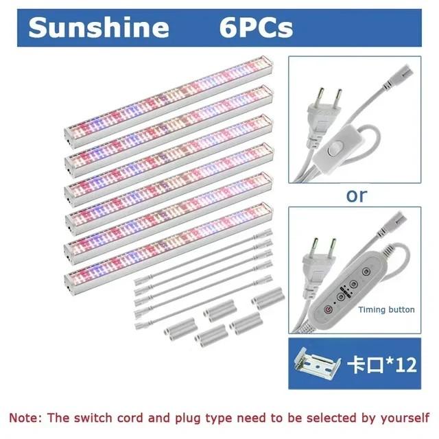 Newest 1/2/4/6PCS Full Spectrum LED Growing Lights for Greenhouse Plants Veg Flowers Fill Light Soilless Cultivation Lamps Hot