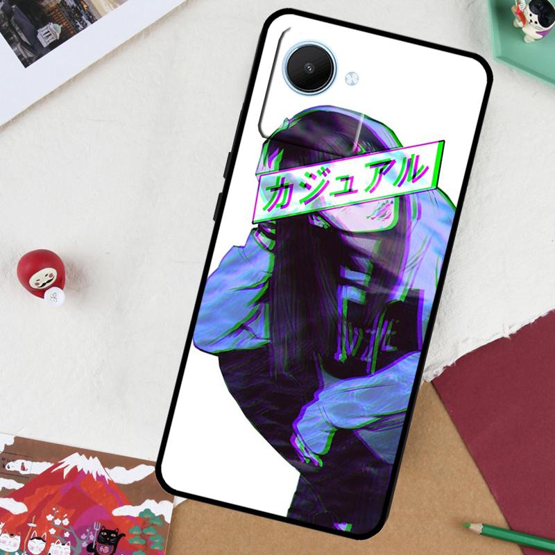 Sad Anime Aesthetic Senpai For Realme 14 Pro Plus 13 10 11 12 GT 6 5 6T GT7 Pro C61 C55 C53 C51 C21Y C25S C67 C75 Case