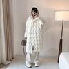 Womens Lightweight Hooded Down Coat Winter Mid-Length Slim Fit White Duck Puffer Jacket In Beige Brown Black Sage Green