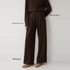 ELLE 2025 Winter French Drape Wide-Leg Trousers with Elastic Waist