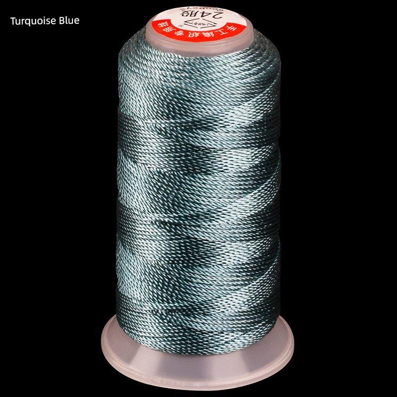 

24-прядный плетеный шнур для барабана, плетеный браслет-нить, ожерелье, ремешок для переноски, шнурок для подвески, шнурок для ключей, автомобильный шнурок, плетеный бисерный шнур 24# turquoise blue (deep in kind)