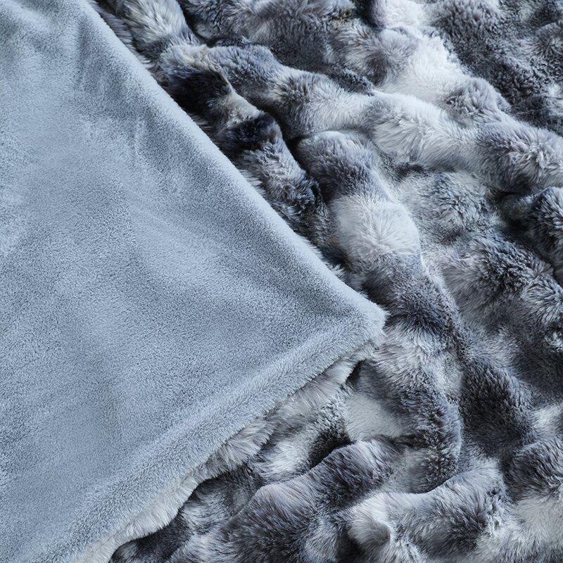 Thick and Warm Modern Blanket Autumn and Winter Bubble Velvet Rabbit Fur Blanket Plush Sofa Towel Pillow Cover Soft and Comfortable Bed Sheet